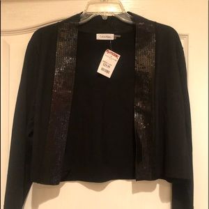 Black knit with sequins jacket